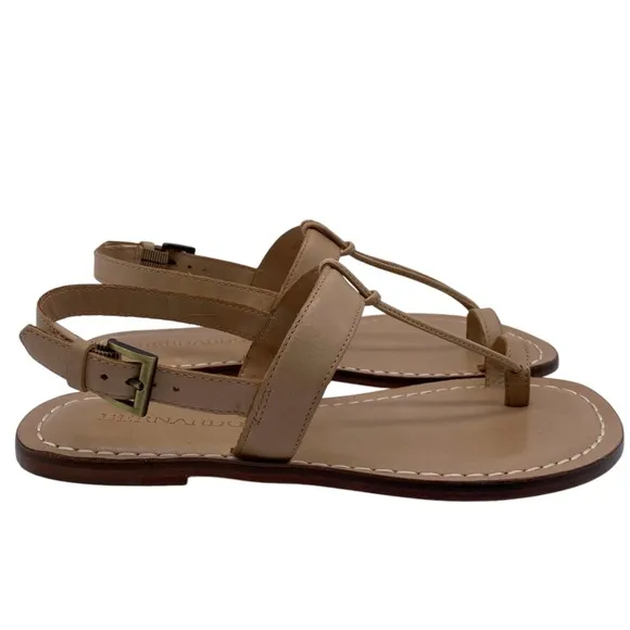NEW Bernardo Womens Shoes Maverick Toe Ring Sandals 6 Brown Leather Flat Flat