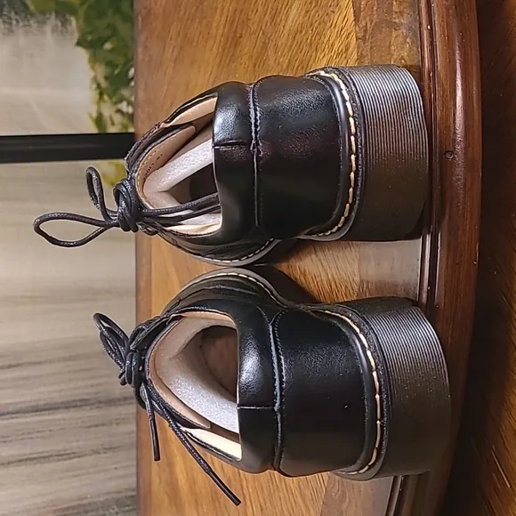 New! Black Vintage oxford loafers lace up dress shoes Little Girls 1.5