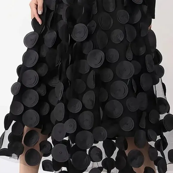 NEW! BOHO A Line TULLE Circles SKIRT SZ L