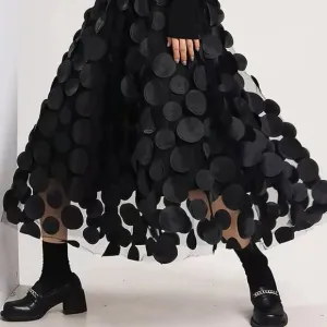 NEW! BOHO A Line TULLE Circles SKIRT SZ L