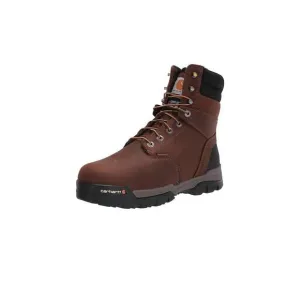 NEW CARHARTT men's insulated 8&quot; composite toe work boots in brown