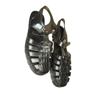 NEW COACH Women's Jelly Fisherman Flat Sandals Grey sz 11 US