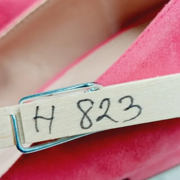 New Cole Haan Vanessa Pink Suede Flats Pointed Toe Block Heel H823