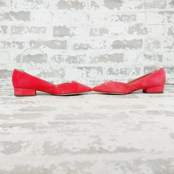 New Cole Haan Vanessa Pink Suede Flats Pointed Toe Block Heel H823