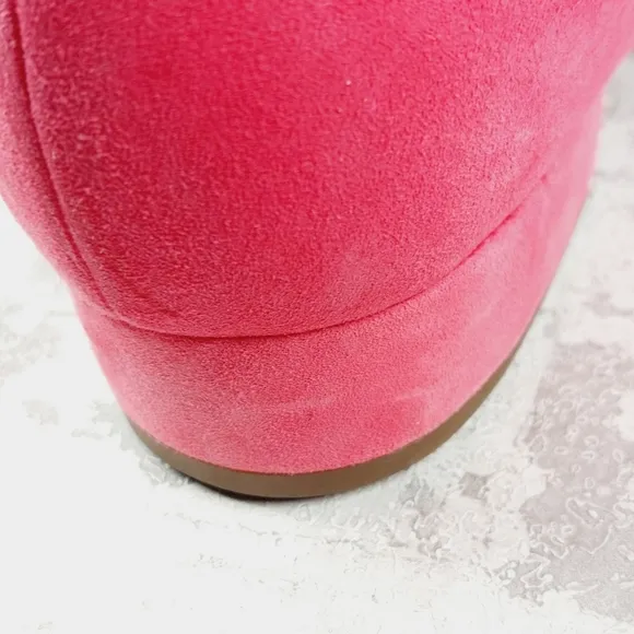New Cole Haan Vanessa Pink Suede Flats Pointed Toe Block Heel H823