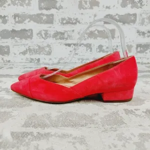 New Cole Haan Vanessa Pink Suede Flats Pointed Toe Block Heel H823