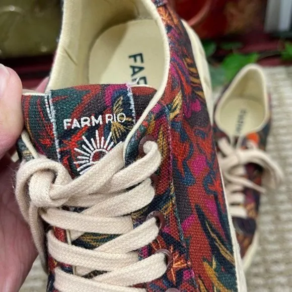 New FARM RIO Sunset Forest Platform Sneaker  8.5