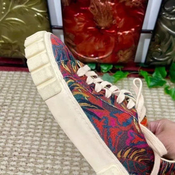 New FARM RIO Sunset Forest Platform Sneaker  8.5