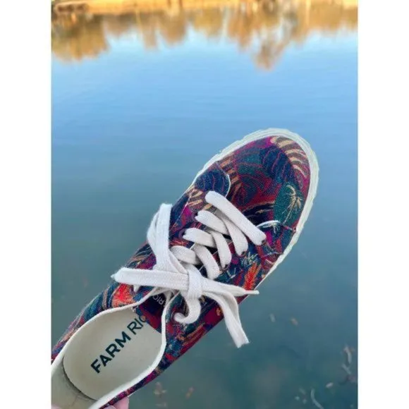 New FARM RIO Sunset Forest Platform Sneaker  8.5