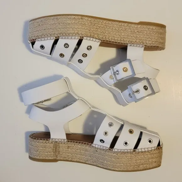 NEW Free People Gable Gladiator Espadrilles Sandal Womens 8 Boho Caged Fisherman