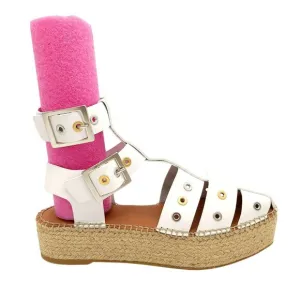 NEW Free People Gable Gladiator Espadrilles Sandal Womens 8 Boho Caged Fisherman