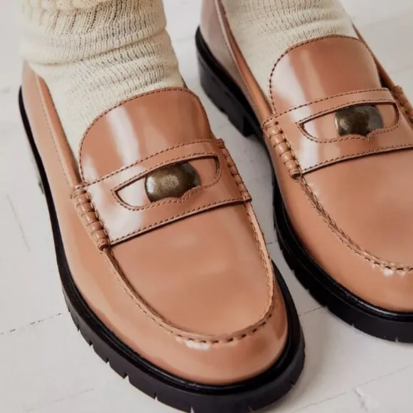 new Free People Liv LEATHER loafers  3T79
