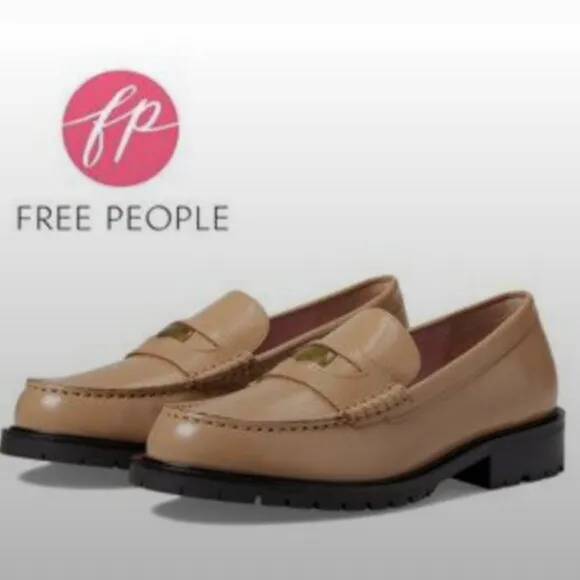 new Free People Liv LEATHER loafers  3T79