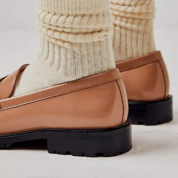 new Free People Liv LEATHER loafers  3T79