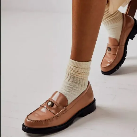 new Free People Liv LEATHER loafers  3T79