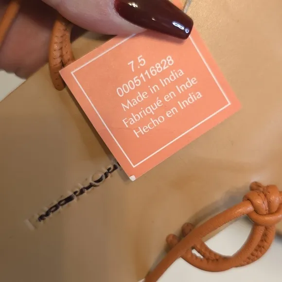 NEW Free People Women So Strappy Sandals in Sunset Orange 7.5 Vacation Festival