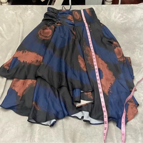 New! Free People x House of Aama starry eyes ruched midi skirt 27512