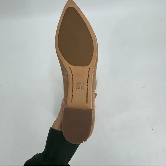 NEW Frye Suede Pointed Toe Sienna Ballet Flats in Pale Blush