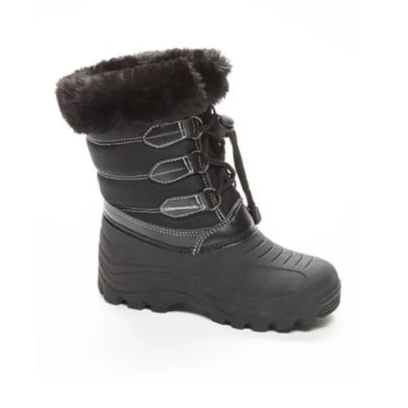 NEW Girls Rain Snow Boots Lace Tall Winter Water-resistant Insulated