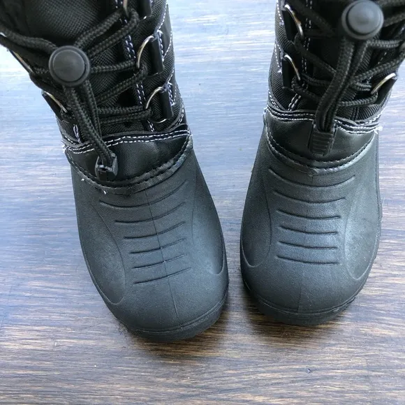 NEW Girls Rain Snow Boots Lace Tall Winter Water-resistant Insulated