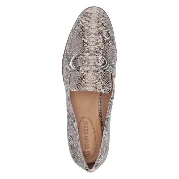 New In Box Corso Como Clarrah Leather Loafter Flat Shoes in Snakeskin Sz…
