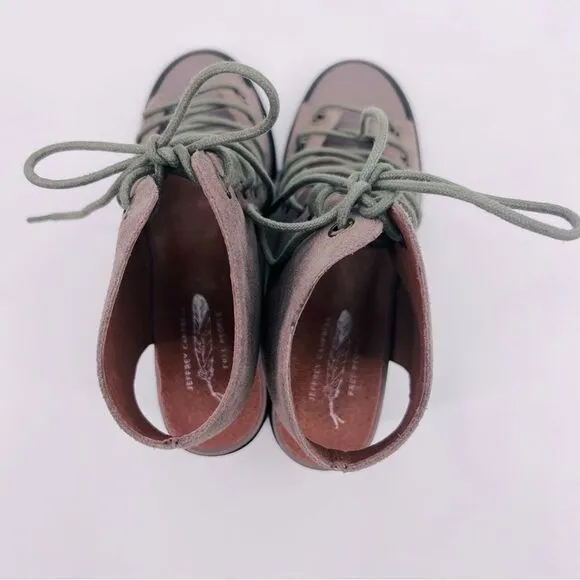 New Jeffrey Campbell x Free People Sandals Lace up Suede Taupe Size 6