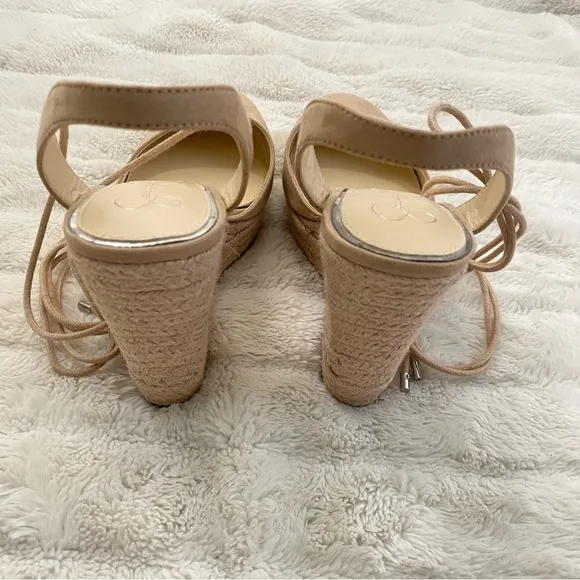 New Jessica Simpson Lace-Up Wedge Espadrilles Nwob Size 10
