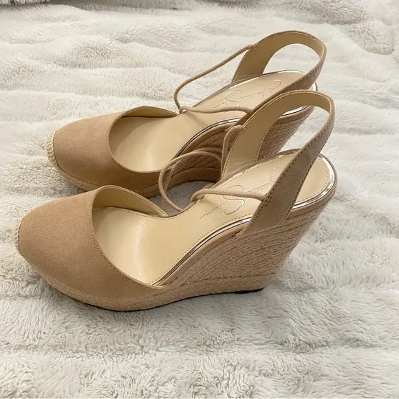 New Jessica Simpson Lace-Up Wedge Espadrilles Nwob Size 10