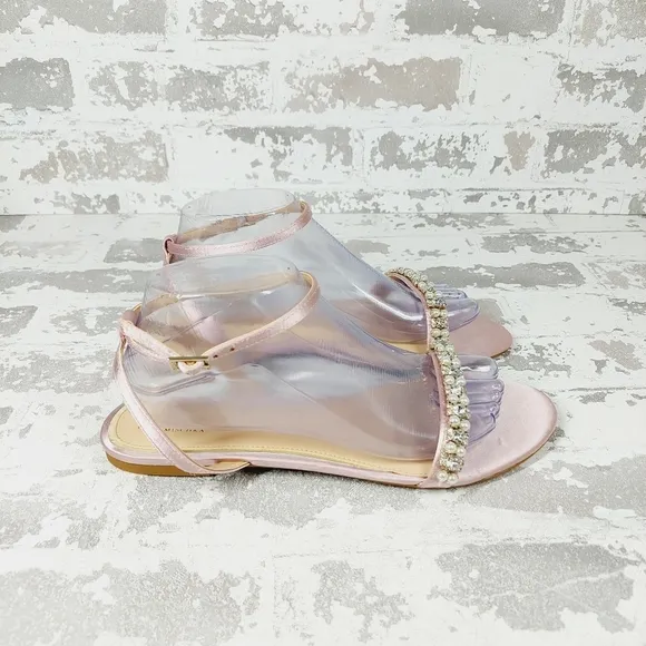 New Jewel Badgley Mischka Women's Daria Flat Sandal A483