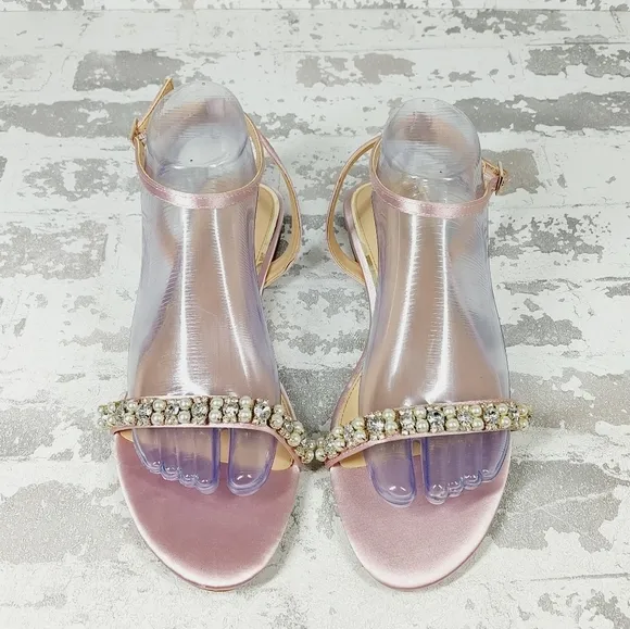 New Jewel Badgley Mischka Women's Daria Flat Sandal A483
