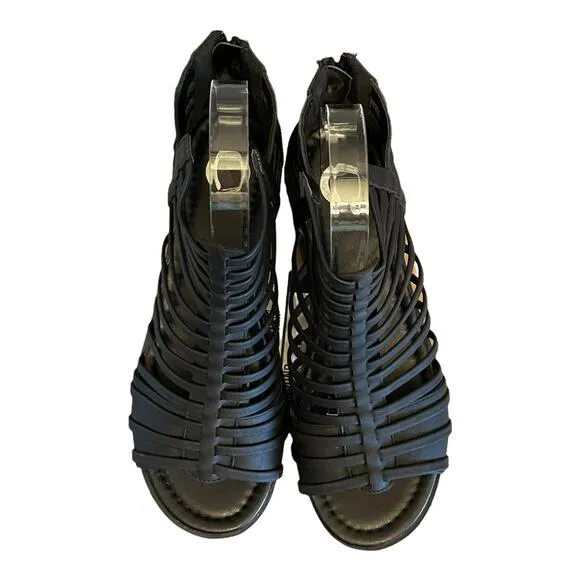 NEW Journee Collection Women's Journee Collection Strappy Flat Sandals Black 8M