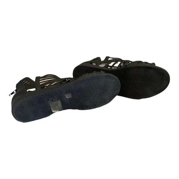 NEW Journee Collection Women's Journee Collection Strappy Flat Sandals Black 8M