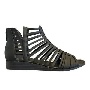 NEW Journee Collection Women's Journee Collection Strappy Flat Sandals Black 8M
