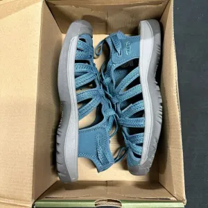 New Keen Whisper Smoke Blue Strappy Sandals 6