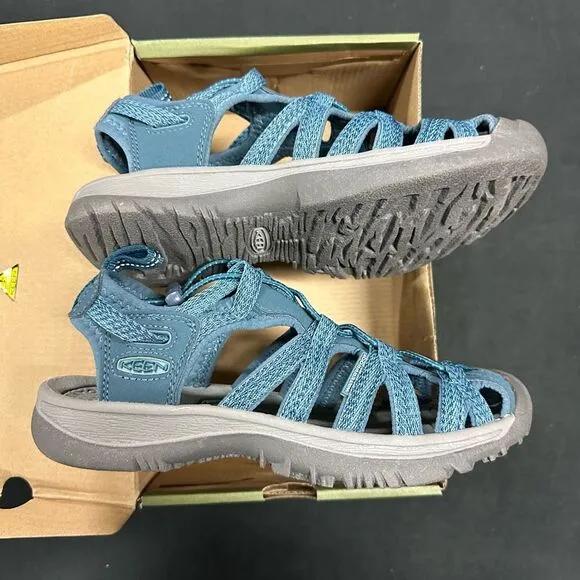 New Keen Whisper Smoke Blue Strappy Sandals 6