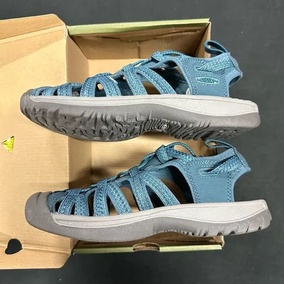 New Keen Whisper Smoke Blue Strappy Sandals 6