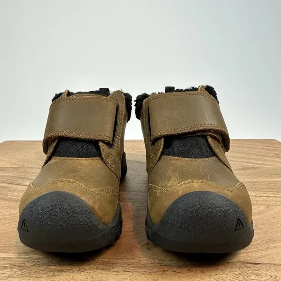 New Little Kids Keen Kootenay IV Brown Winter Snow Lined Ankle Boots Size 8 C