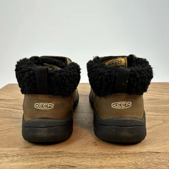 New Little Kids Keen Kootenay IV Brown Winter Snow Lined Ankle Boots Size 8 C