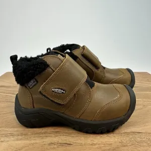 New Little Kids Keen Kootenay IV Brown Winter Snow Lined Ankle Boots Size 8 C