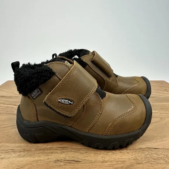 New Little Kids Keen Kootenay IV Brown Winter Snow Lined Ankle Boots Size 8 C