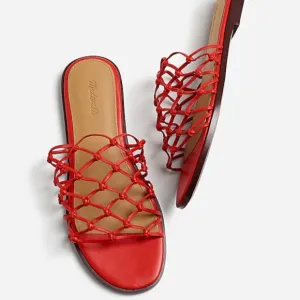 New MADEWELL Size 8 The Danika Knotted Sandal in Himalayan Orange $88 NR013