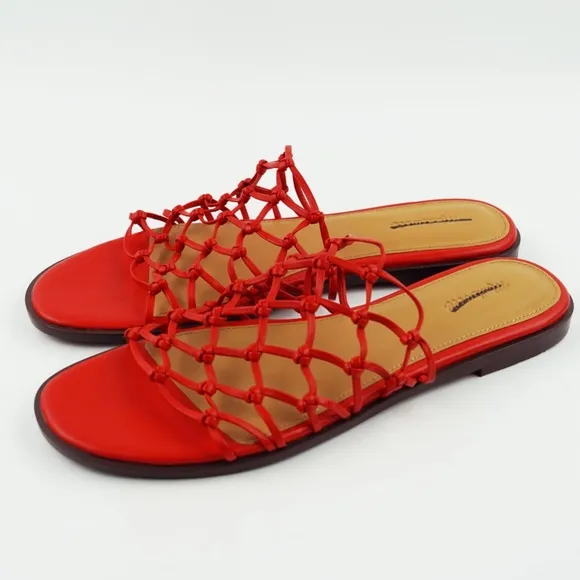 New MADEWELL Size 8 The Danika Knotted Sandal in Himalayan Orange $88 NR013