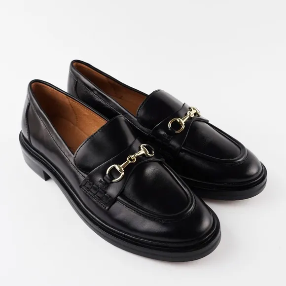 New MADEWELL Vernon Bit Hardware Loafer in True Black Leather