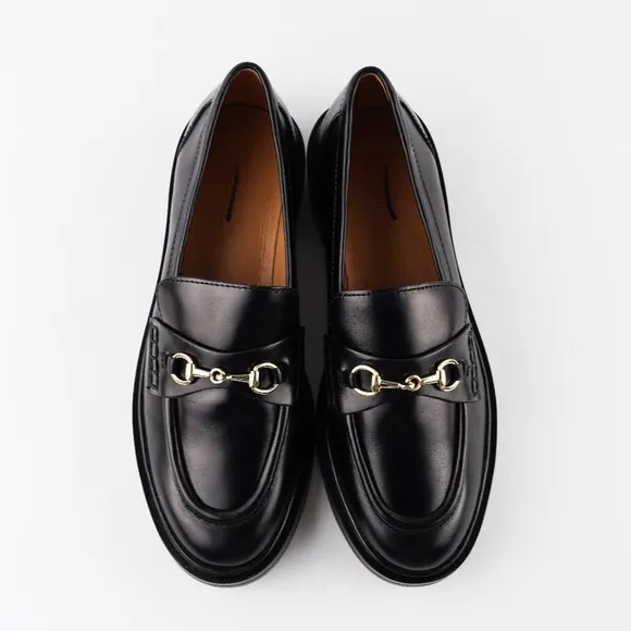 New MADEWELL Vernon Bit Hardware Loafer in True Black Leather