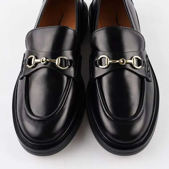 New MADEWELL Vernon Bit Hardware Loafer in True Black Leather