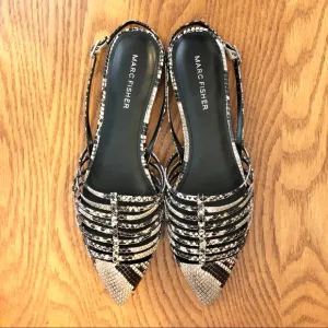NEW Marc Fisher Cage, Faux Strappy, Snakeskin Sa…