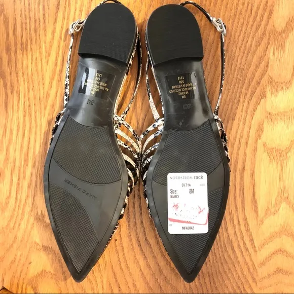 NEW Marc Fisher Cage, Faux Strappy, Snakeskin Sa…