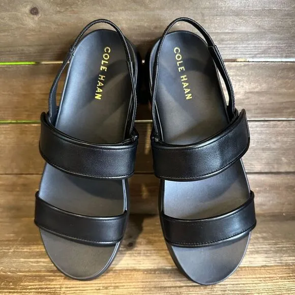 New NIB Womens Cole Haan Zerogrand Meritt Leather‎ Strappy Sandals Size 8.5 B
