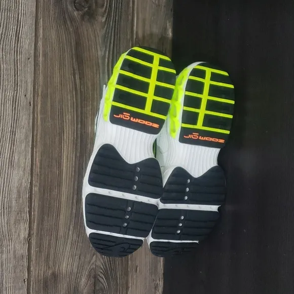 New Nike Zoom Air Fire White Neon Chunky Sneakers
