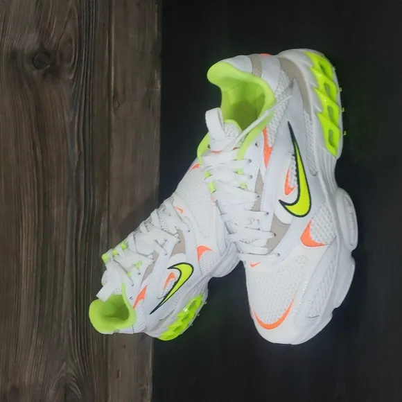 New Nike Zoom Air Fire White Neon Chunky Sneakers